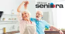 Grafika Forum Seniora 2023 z tańczącą parą seniorów