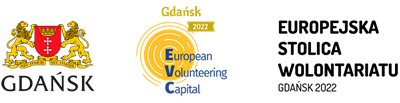 Loga: Miasta Gdańsk, Gdańsk 2022 European Volunteering Capital, Europejskie Centrum Wolontariatu