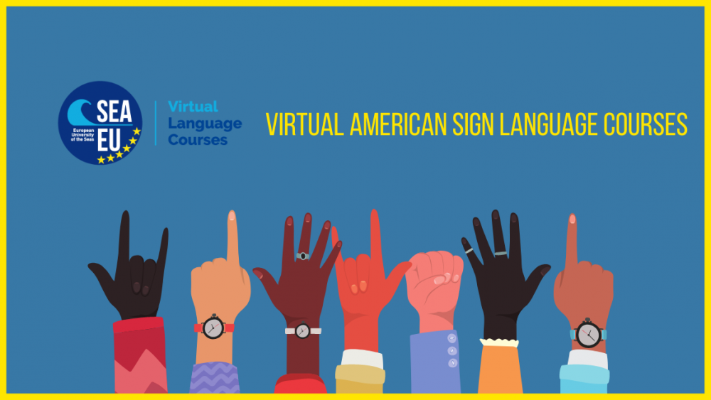 SEA-EU Virtual American Sign Language Courses - grafika ilustracyna