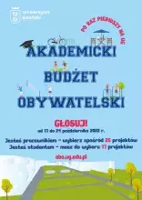 Plakat: Akademicki Budżet Obywatelski