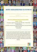 Plakat - wystawa MARIA GRZEGORZEWSKA W PORTRECIE