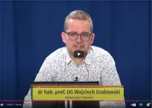 dr hab Wojciech Grabowski, prof. UG, źródło: YouTube