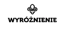 Logo ZHP w kolorze czarnym, pod nim napis "wyróżnienie"