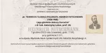 Otwarte seminarium naukowe "Niemiecki tłumacz-polonofil Heinrich Nitschmann i jego gdańskie debiuty literackie", 7.XII 17:00 przy gabinecie S 511