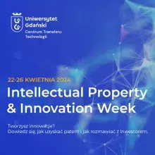 Intelectual Property and Innovation Week - grafika z logo UG