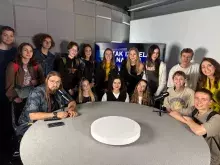 Studenci w studiu TVN