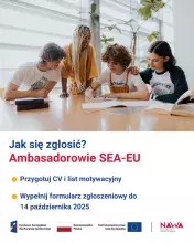Plakat informujący o tym jak się zgłosić do naboru