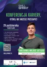 Plakat zawierający informacje dotyczące wydarzenia.