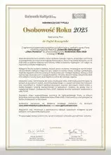 List redakcji dziennika bałytyckiego potwierdzający nominację