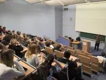 Zdjęcie z Wykładu w auli na Uniwersytecie Gdańskim