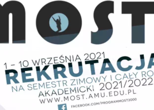 Rekrutacja MOST - Program Mobilności Studentów i Doktorantów 1-10 września 2021 r.