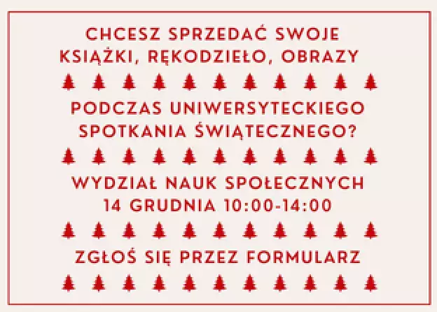 Grafika typograficzna promująca świąteczny kiermasz