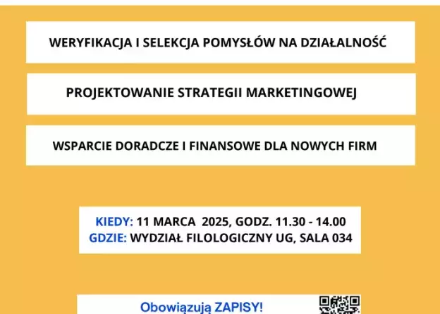 Warsztat | Od POMYSŁU do BIZNESU.Zapisy!
