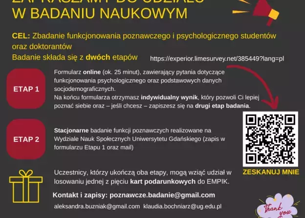 Masz problemy z nauką? Weź udział w badaniach!