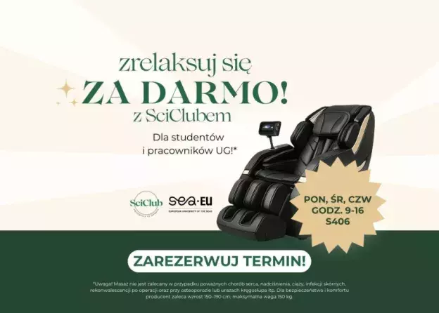 Masaż dla studentów i pracowników Uniwersytetu Gdańskiego