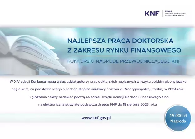 XIV edycja Konkursu o Nagrodę Przewodniczącego KNF