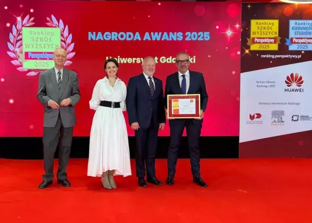 Gratulacje Rektora Uniwersytetu Gdańskiego