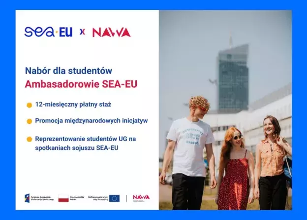 Reprezentuj studentów UG na forum międzynarodowym! Trwa rekrutacja do II edycji Ambasadorów SEA-EU