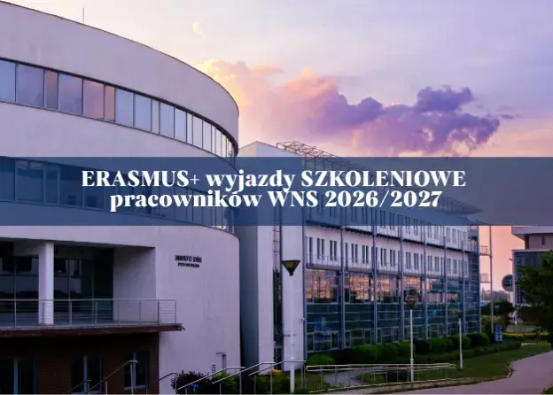 ERASMUS+ wyjazdy SZKOLENIOWE pracowników WNS 2026/2027