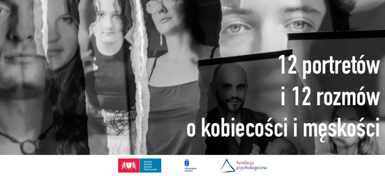Baner dotyczący wystawy "Spektrum płci - 12 portretów i rozmów o kobiecości i męskości