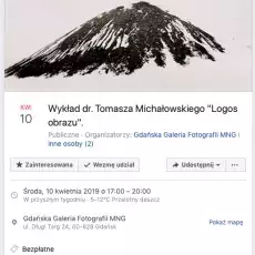 Rozmowy o fotografii spotkanie z dr.Tomkiem Michałowskim - Muzeum Narodowe w Gdańsku 10.04.2019