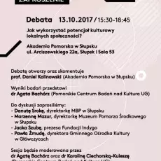 PPPK: Debata - Słupsk 13 października 2017-Jak wykorzystać potencjał kulturowy lokalnych społeczności
